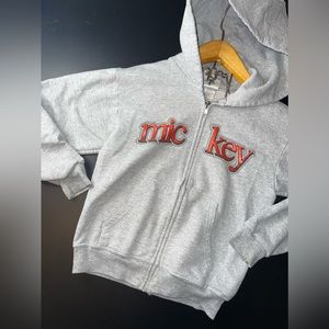 Disney Vintage Early 2000s Mickey Kid’s Hooded Sweatshirt Size Small GUC